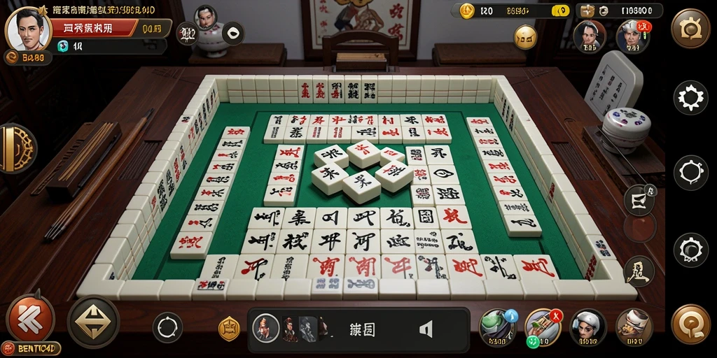 Screenshot permainan BENTO4D dengan desain Mahjong yang menarik.