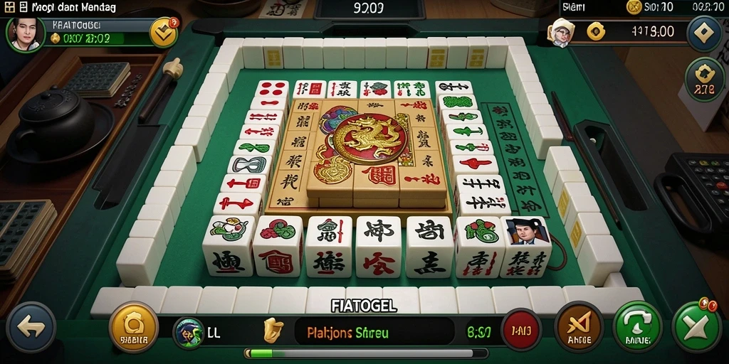 Tampilan gameplay Mahjong yang menyenangkan dan interaktif.
