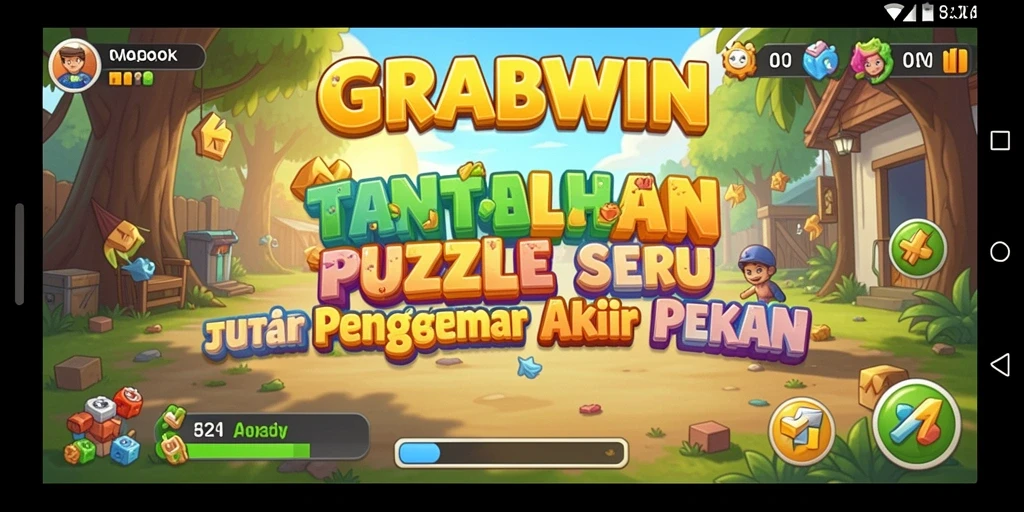 Tampilan gameplay Puzzle yang menarik dari GRABWIN.