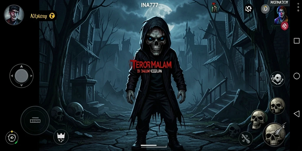 Screenshot gameplay menakutkan di dalam kegelapan.