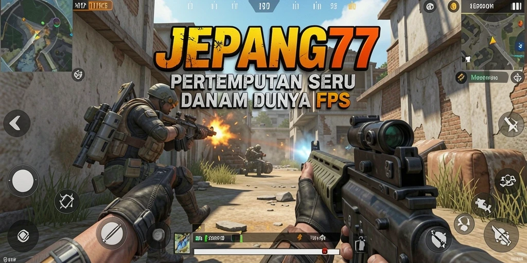 Tampilan gameplay seru di JEPANG77 menunjukkan aksi mendebarkan FPS.