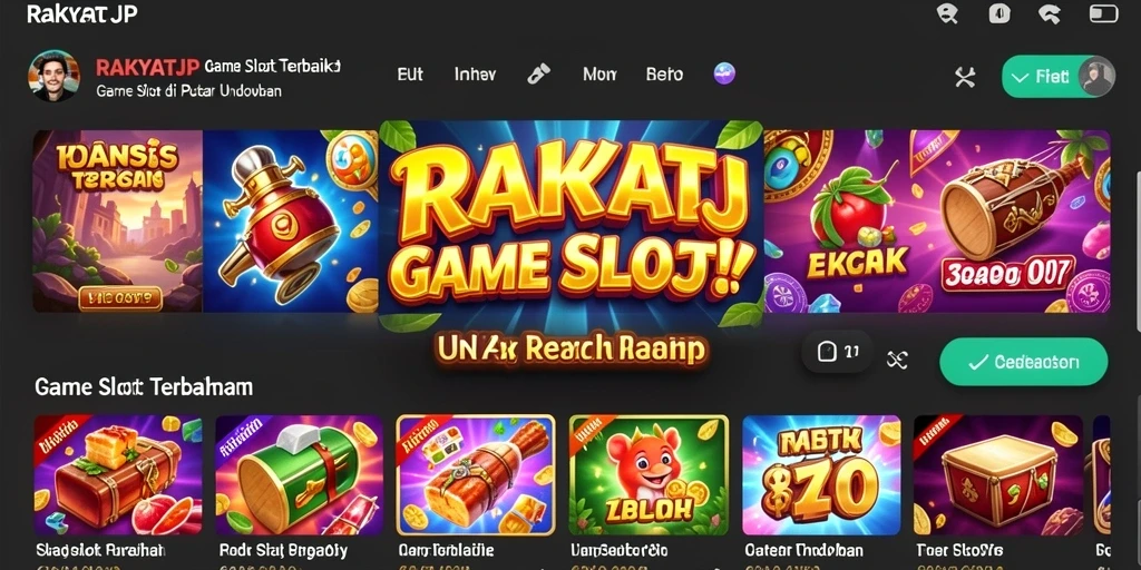Tampilan gameplay RAKYATJP dengan animasi menarik dari mesin Slot.