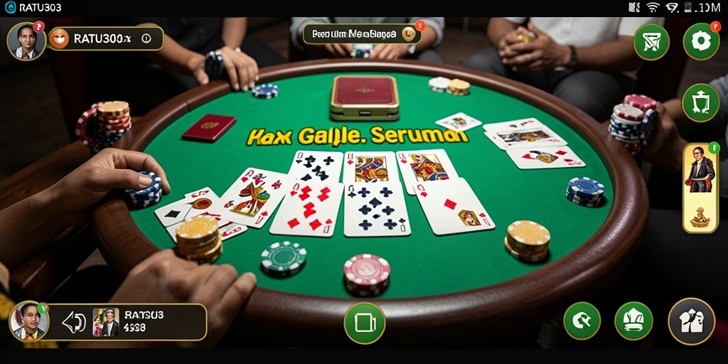 Tampilan gameplay seru dari RATU303 di Gaple.