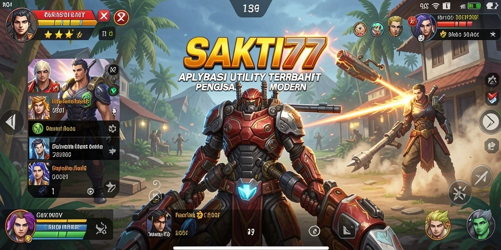 Tampilan antarmuka SAKTI77 yang menarik dan fungsional.