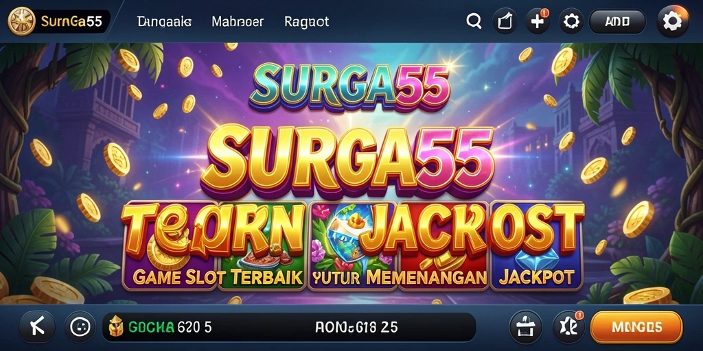 Tampilan gameplay menarik dan fitur bonus dalam game Slot SURGA55.