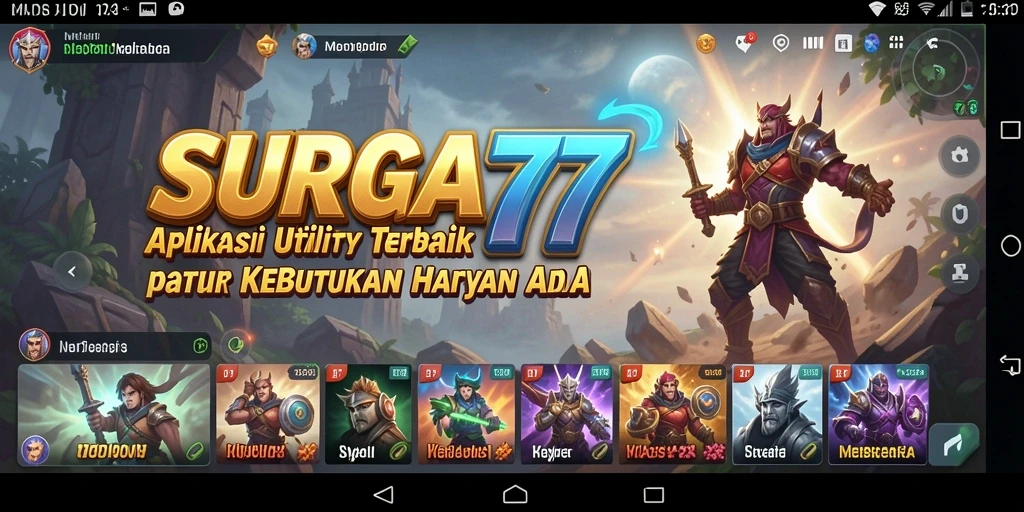 Tampilan antarmuka SURGA77 yang sederhana dan fungsional.